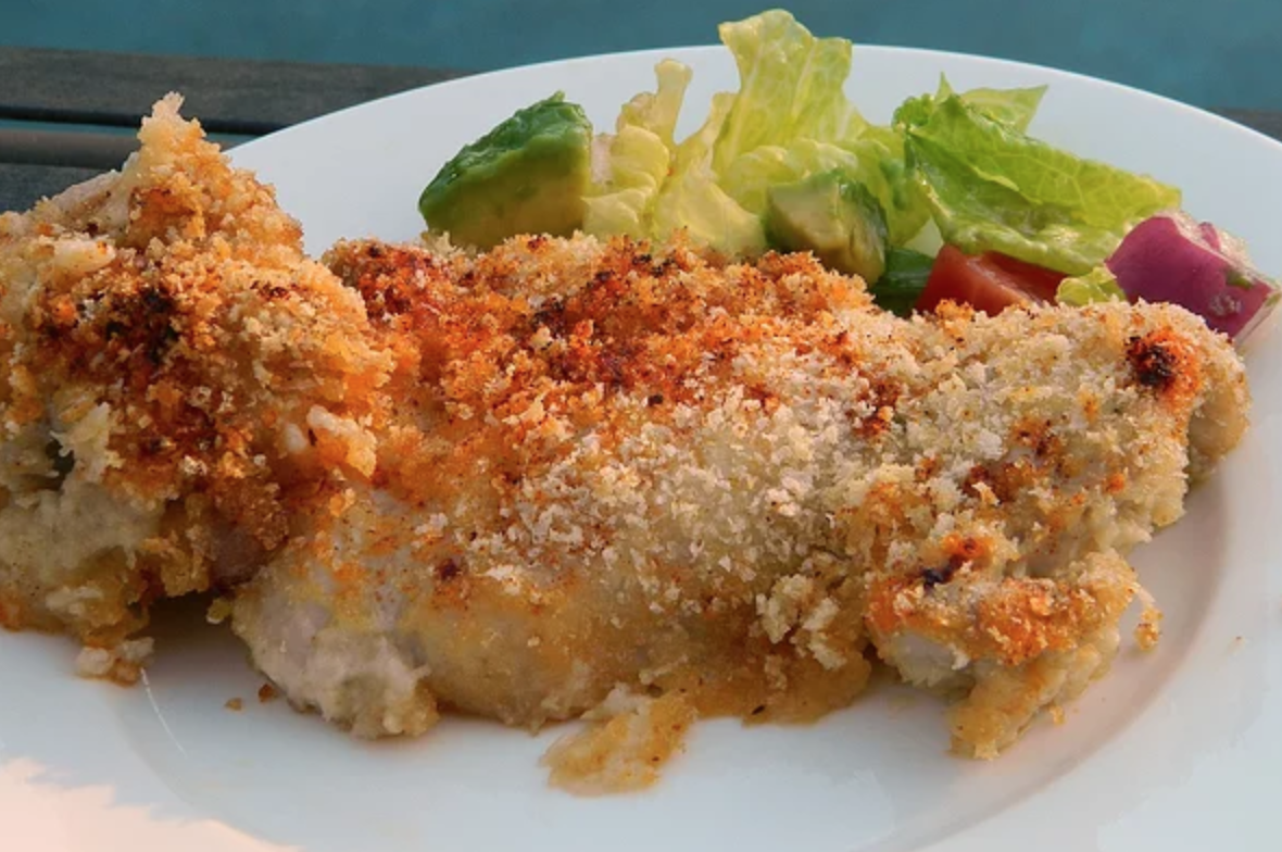 crispy panko chicken thighs